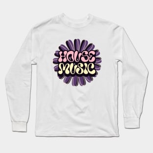 HOUSE MUSIC  - Y2K Flower (purple) Long Sleeve T-Shirt